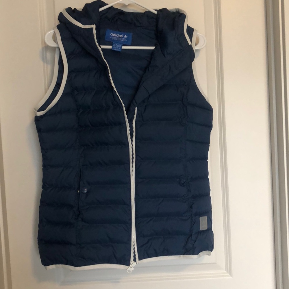 Blue adidas puffy vest